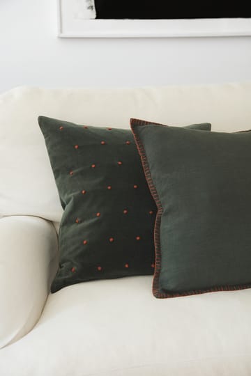 Roma putetrekk 50 x 50 cm - Forest green-terracotta - Chhatwal & Jonsson