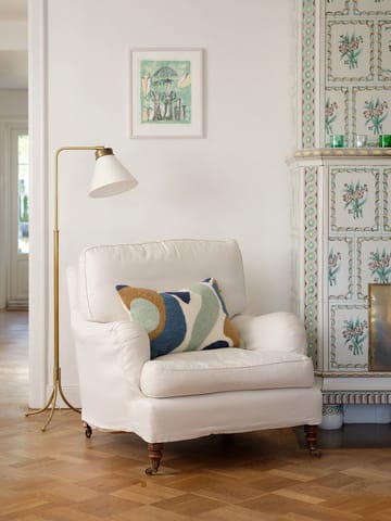 Sanskriti putetrekk 40x60 cm - Heaven blue-offwhite-sand-aqua - Chhatwal & Jonsson