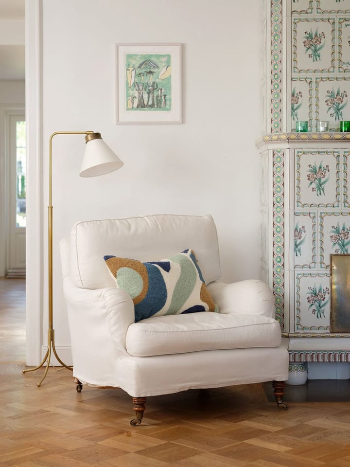 Sanskriti putetrekk 40x60 cm, Heaven blue-offwhite-sand-aqua Chhatwal & Jonsson