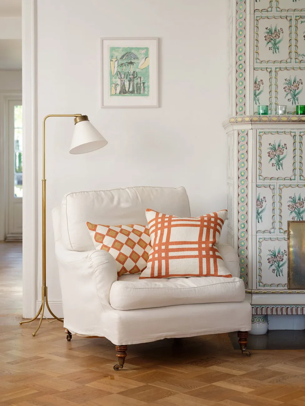 Shimla putetrekk 50x50 cm, Apricot orange Chhatwal & Jonsson