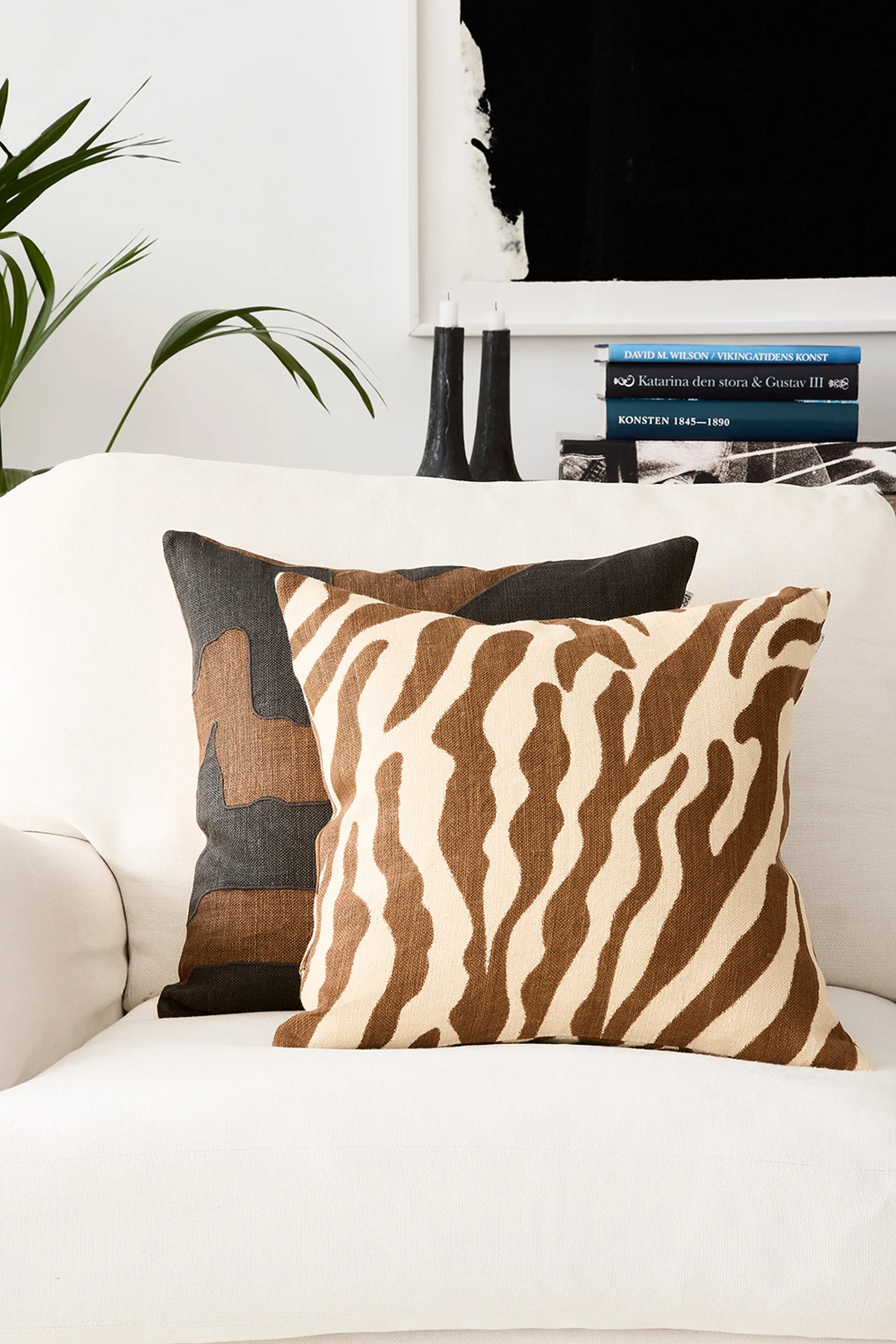 Sikkim putetrekk 50 x 50 cm, Taupe-Dark Brown Chhatwal & Jonsson