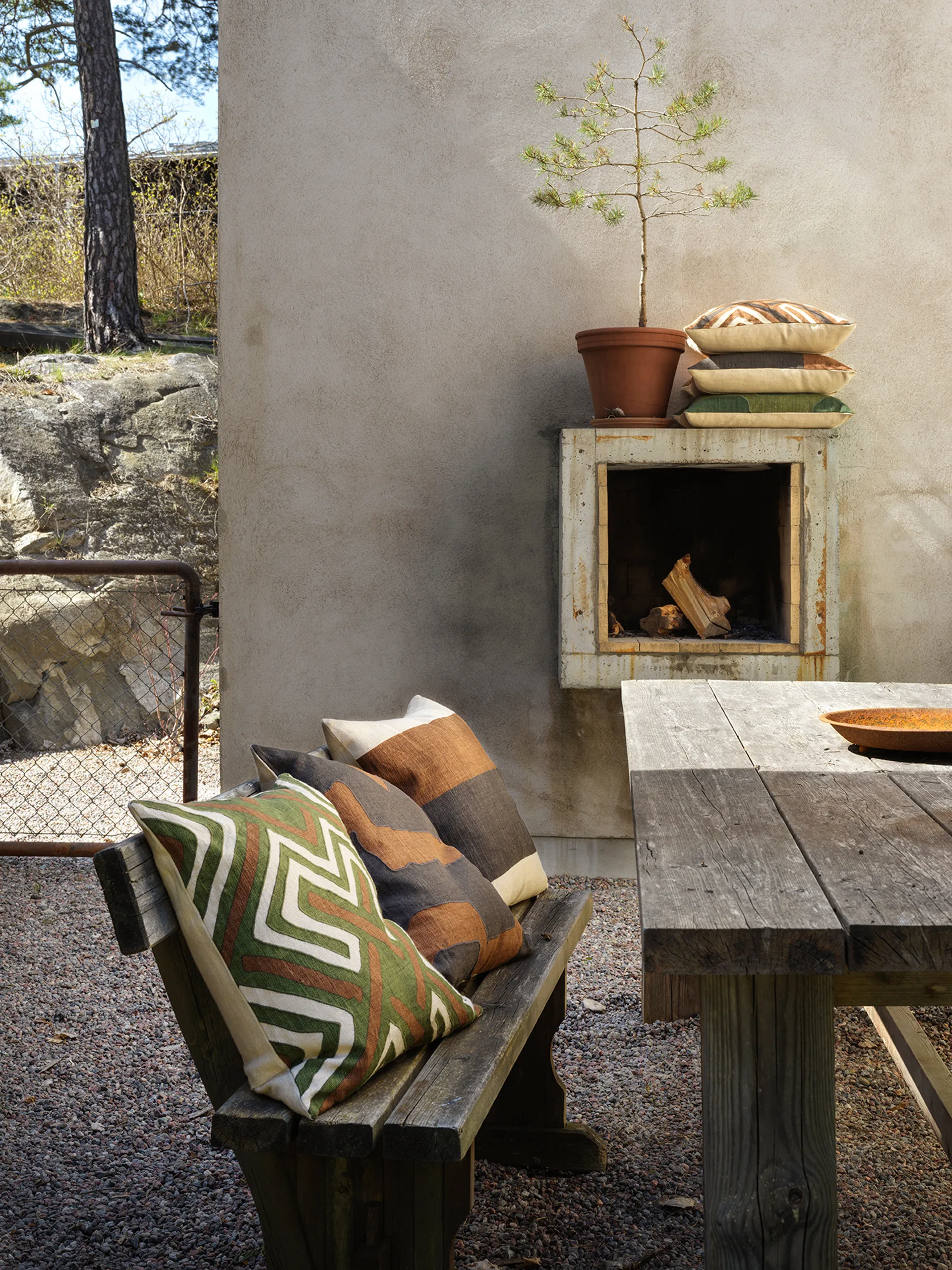 Sikkim putetrekk 50 x 50 cm, Taupe-Dark Brown Chhatwal & Jonsson