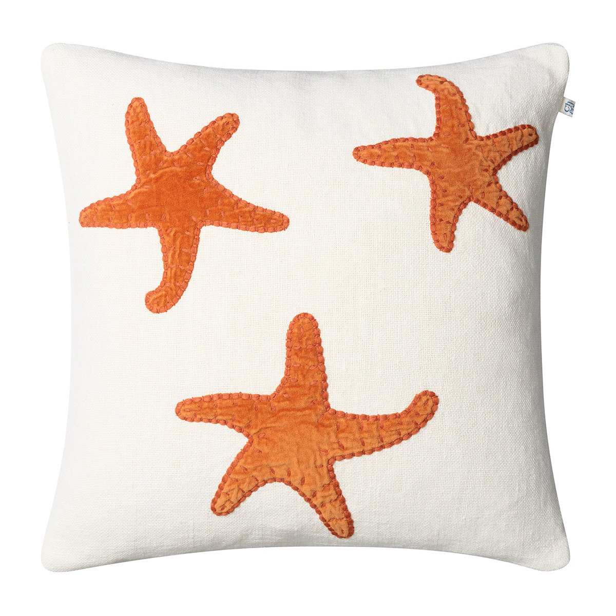 Bilde av Chhatwal & Jonsson Star Fish putevar 50 x 50 cm Off white-orange