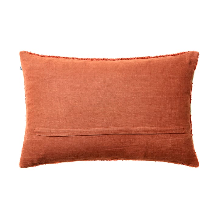 Stripe linen boucle putetrekk 40x60 cm, Apricot orange - aqua Chhatwal & Jonsson