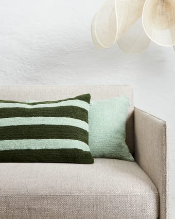 Stripe linen boucle putetrekk 40x60 cm - Cactus green - aqua - Chhatwal & Jonsson