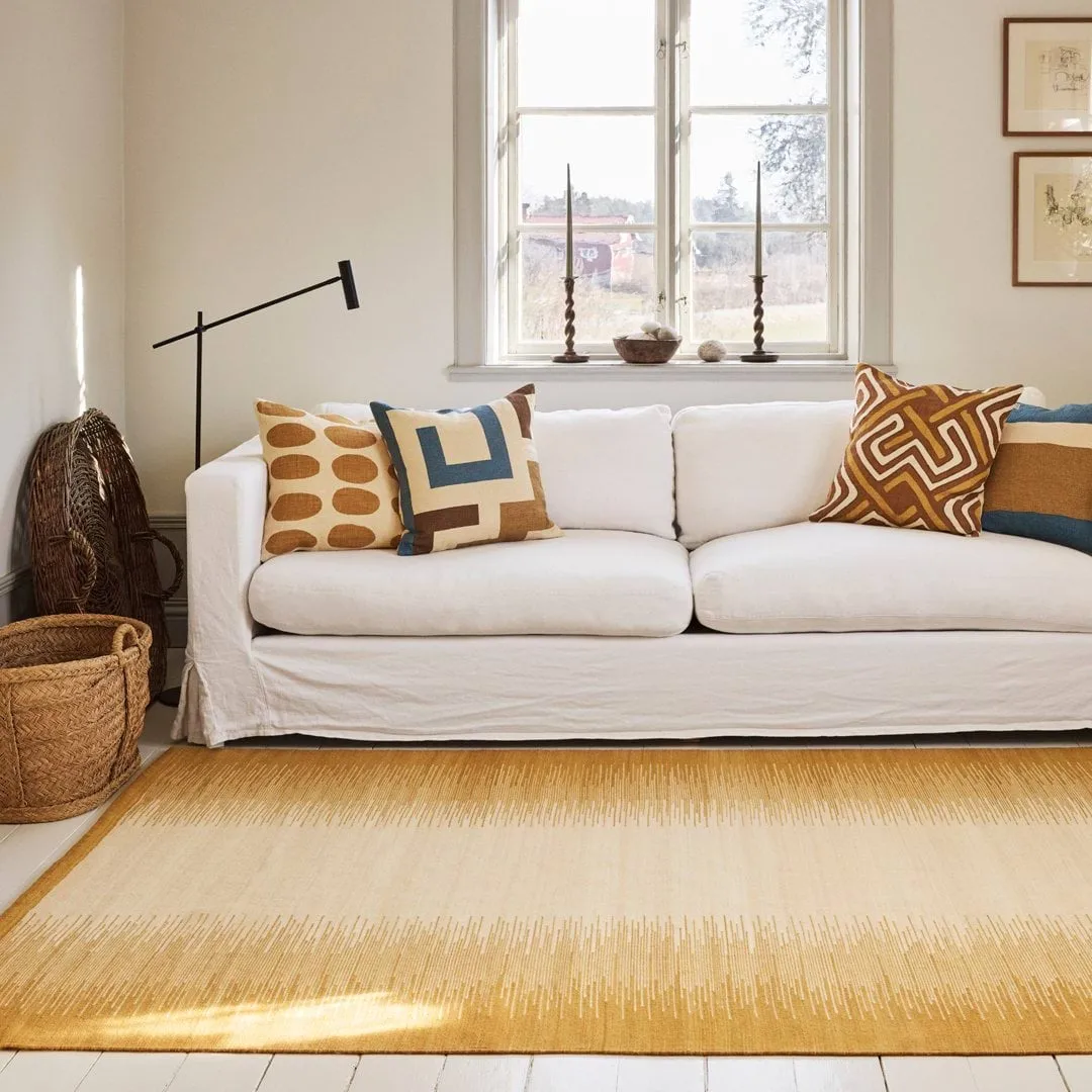 Tapti ullteppe, Masala Yellow-Off White, 270x180 cm Chhatwal & Jonsson