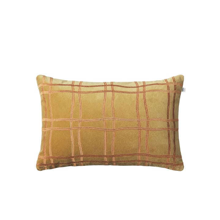 Tattersall pute - masala yellow/orange, 60 x 40 cm - Chhatwal & Jonsson