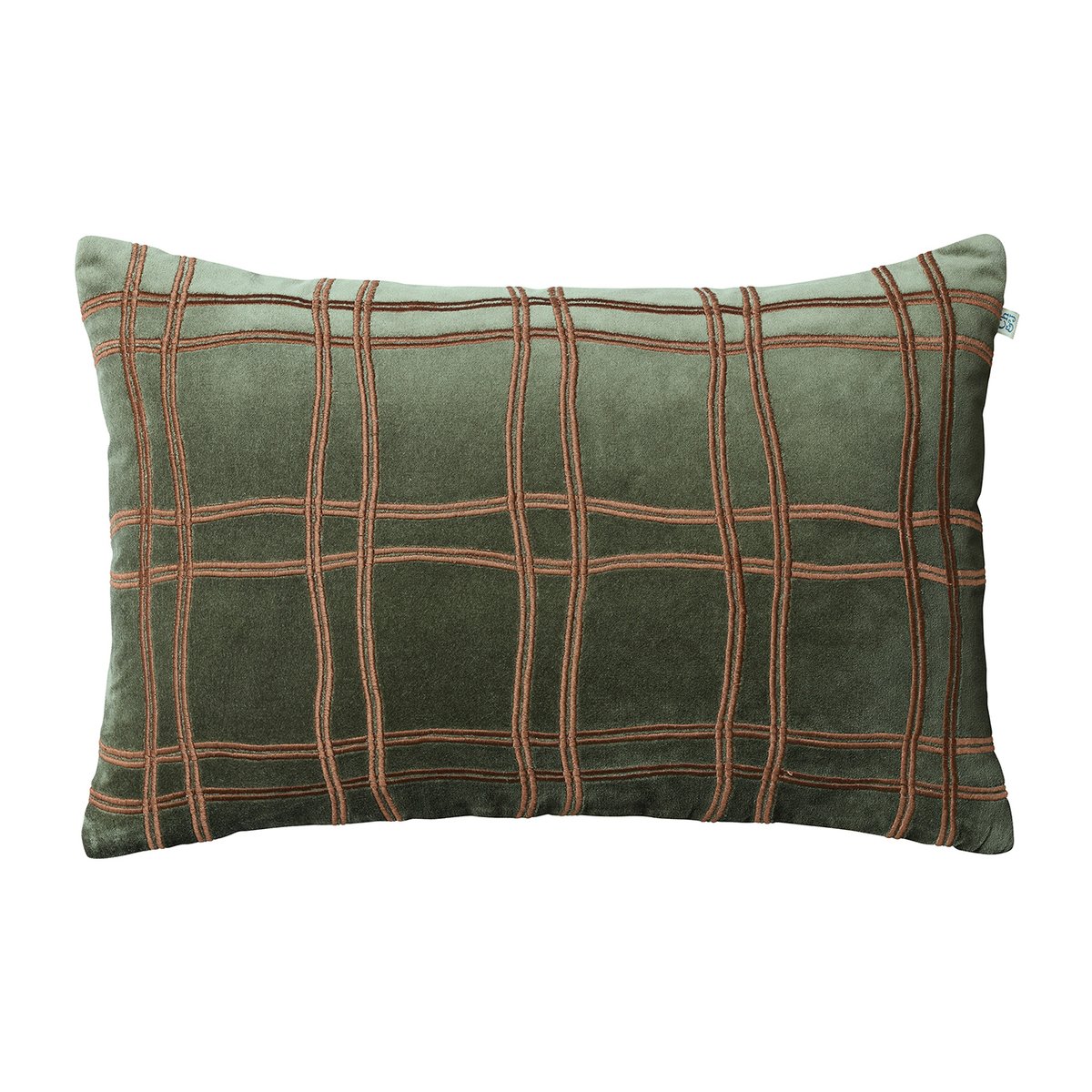Bilde av Chhatwal & Jonsson Tattersall putevar 40 x 60 cm Forest green-cognac