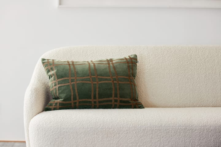 Tattersall putevar 40 x 60 cm, Forest green-cognac Chhatwal & Jonsson