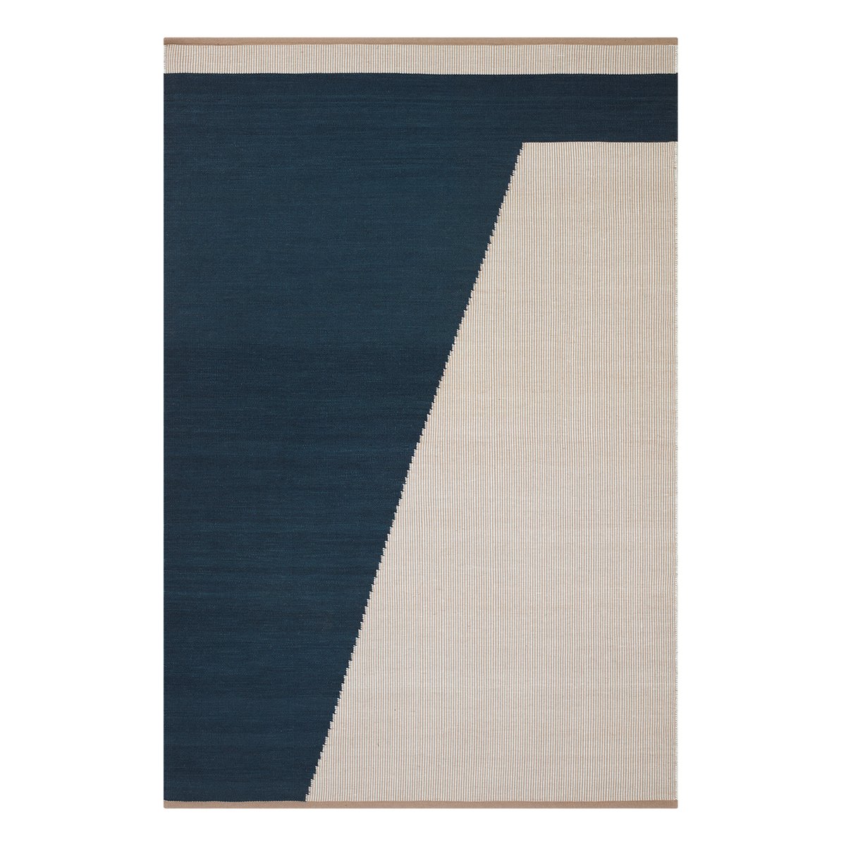 Bilde av Chhatwal & Jonsson Una ullteppe 180x270 cm Dark blue-beige-off white