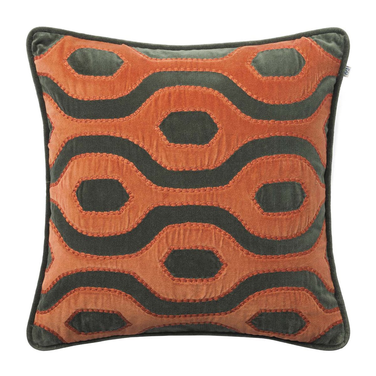 Bilde av Chhatwal & Jonsson Varanasi putetrekk 50 x 50 cm Forest green-terracotta