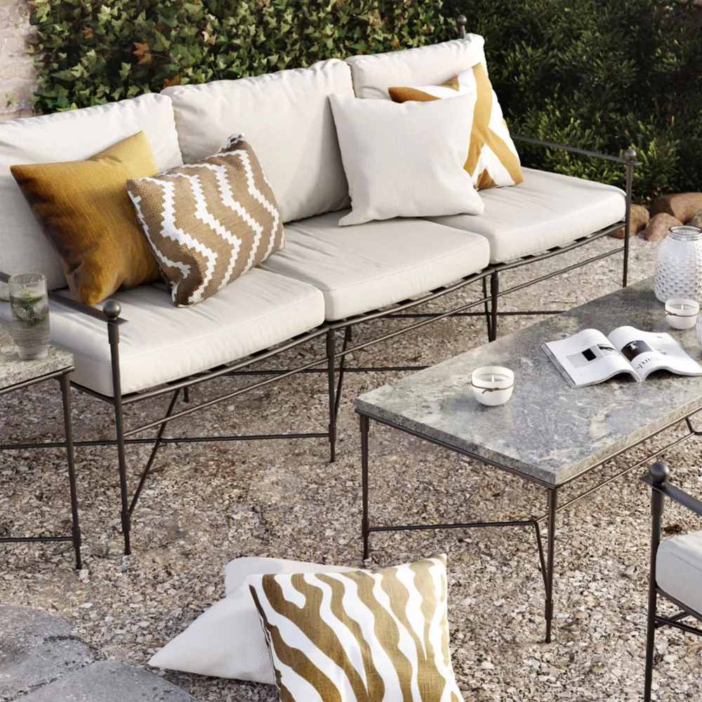 Zebra Outdoor pute 50x50 cm, Blue/off-white, 50 cm Chhatwal & Jonsson