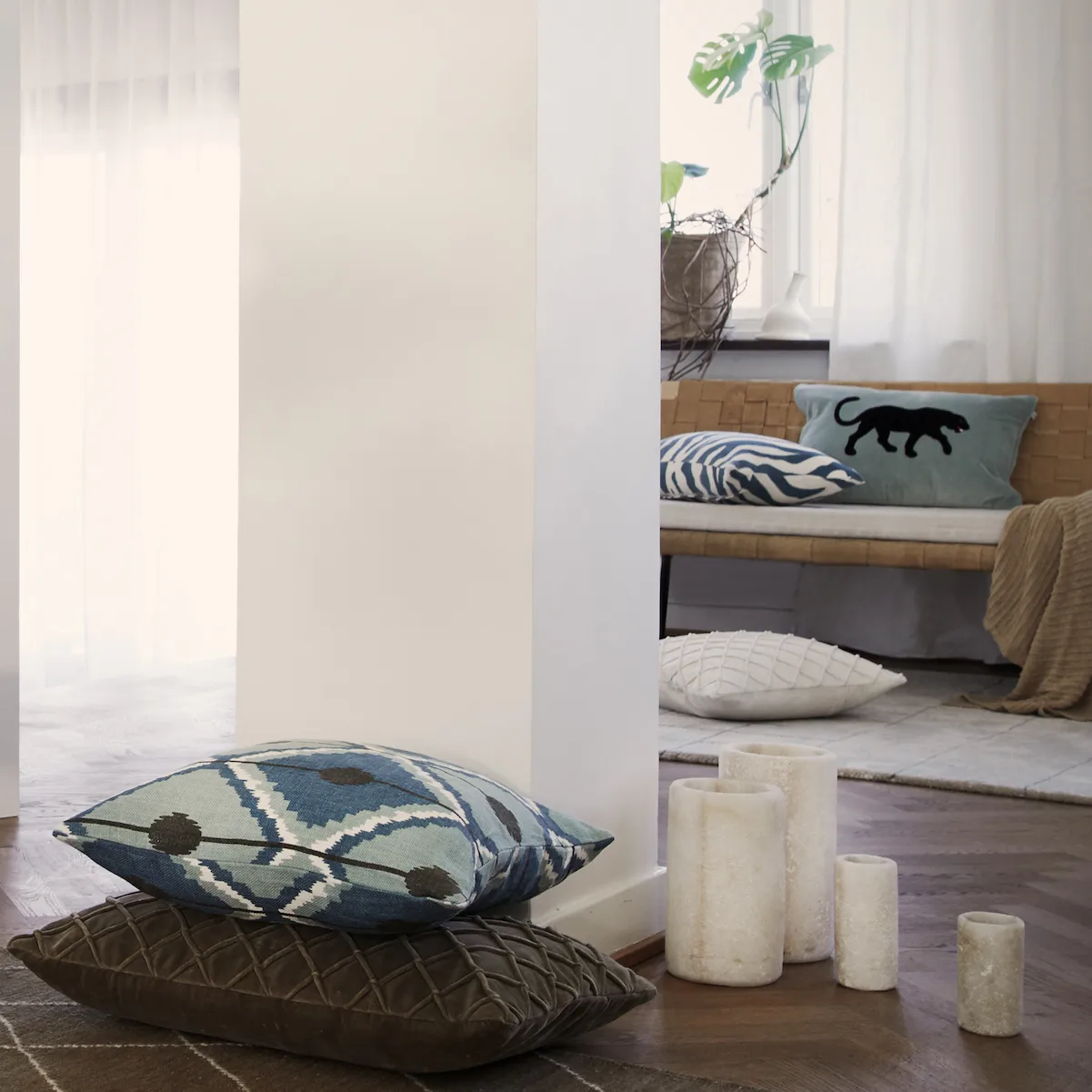 Zebra putevar 50x50 cm, Heaven blue Chhatwal & Jonsson