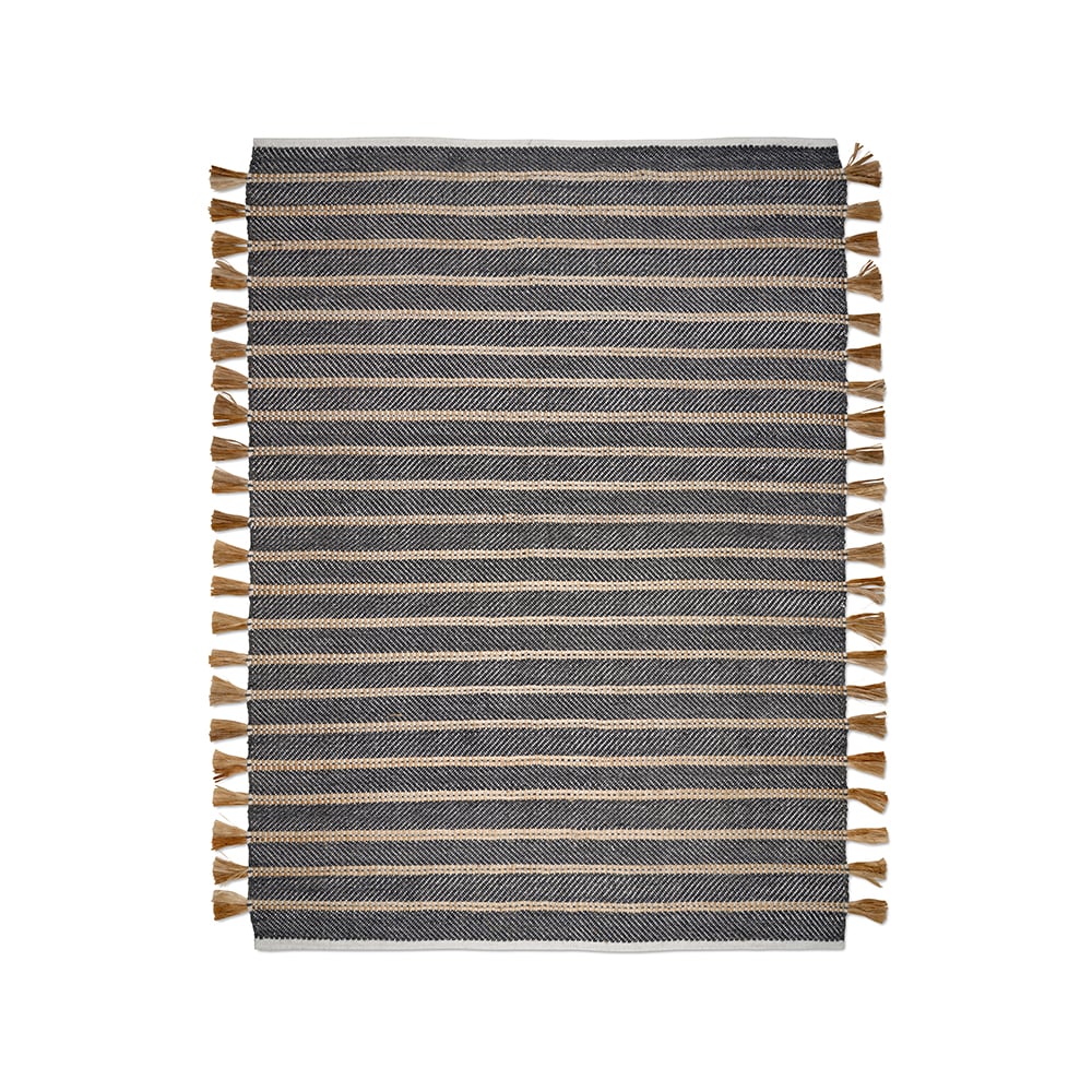 Cochin teppe sort/jute, 170 x 230 cm