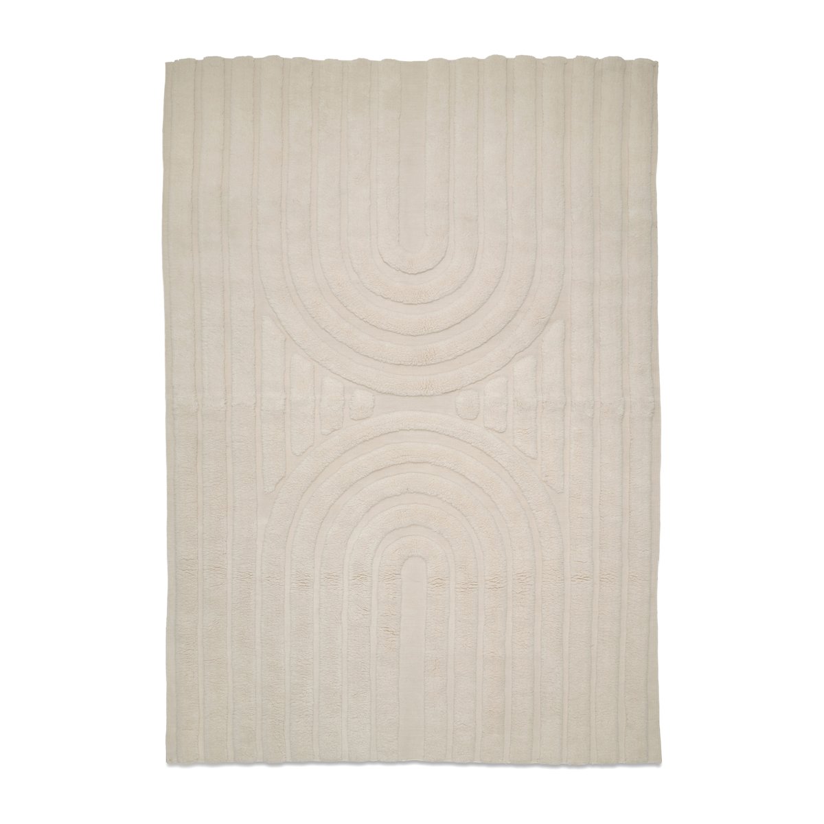 Bilde av Classic Collection Curve ullteppe 170x230 cm Ivory