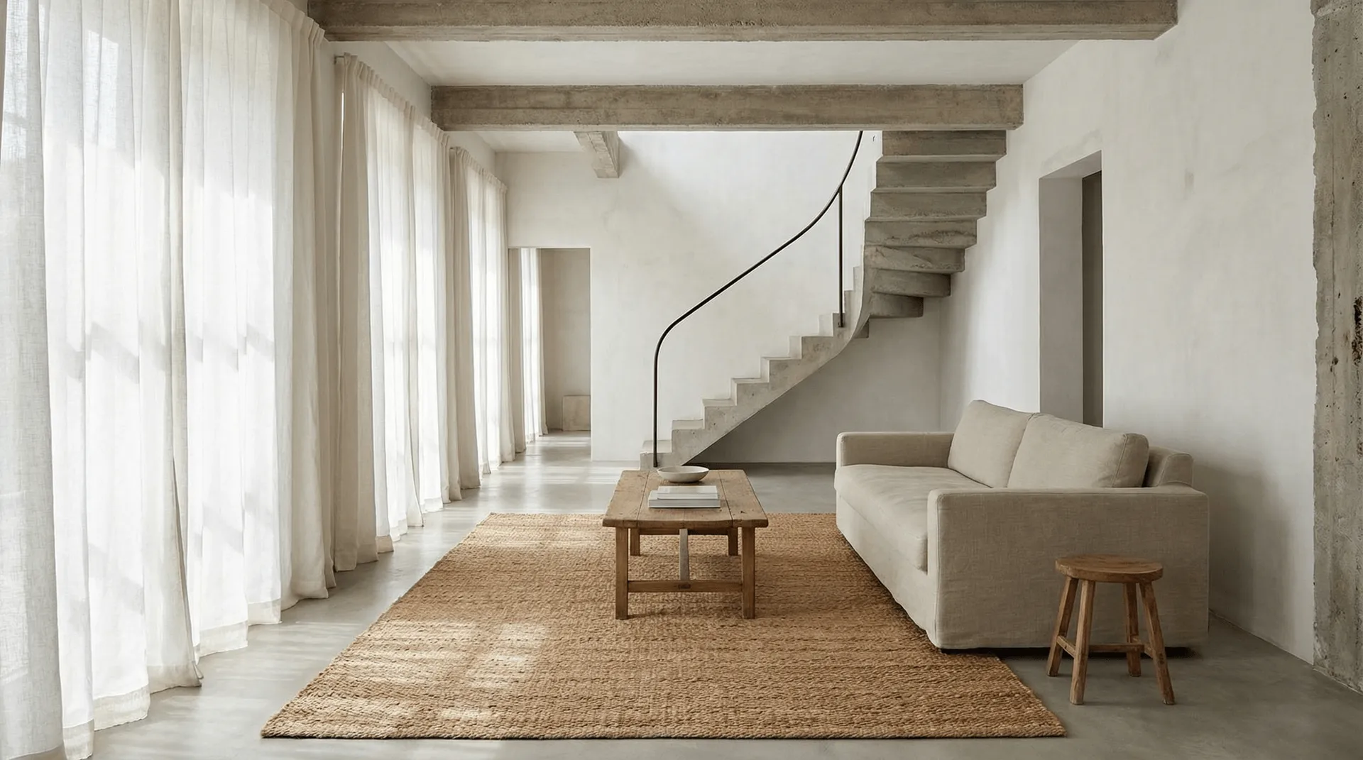 Jute Plain teppe, Natural, 170x230 cm Classic Collection