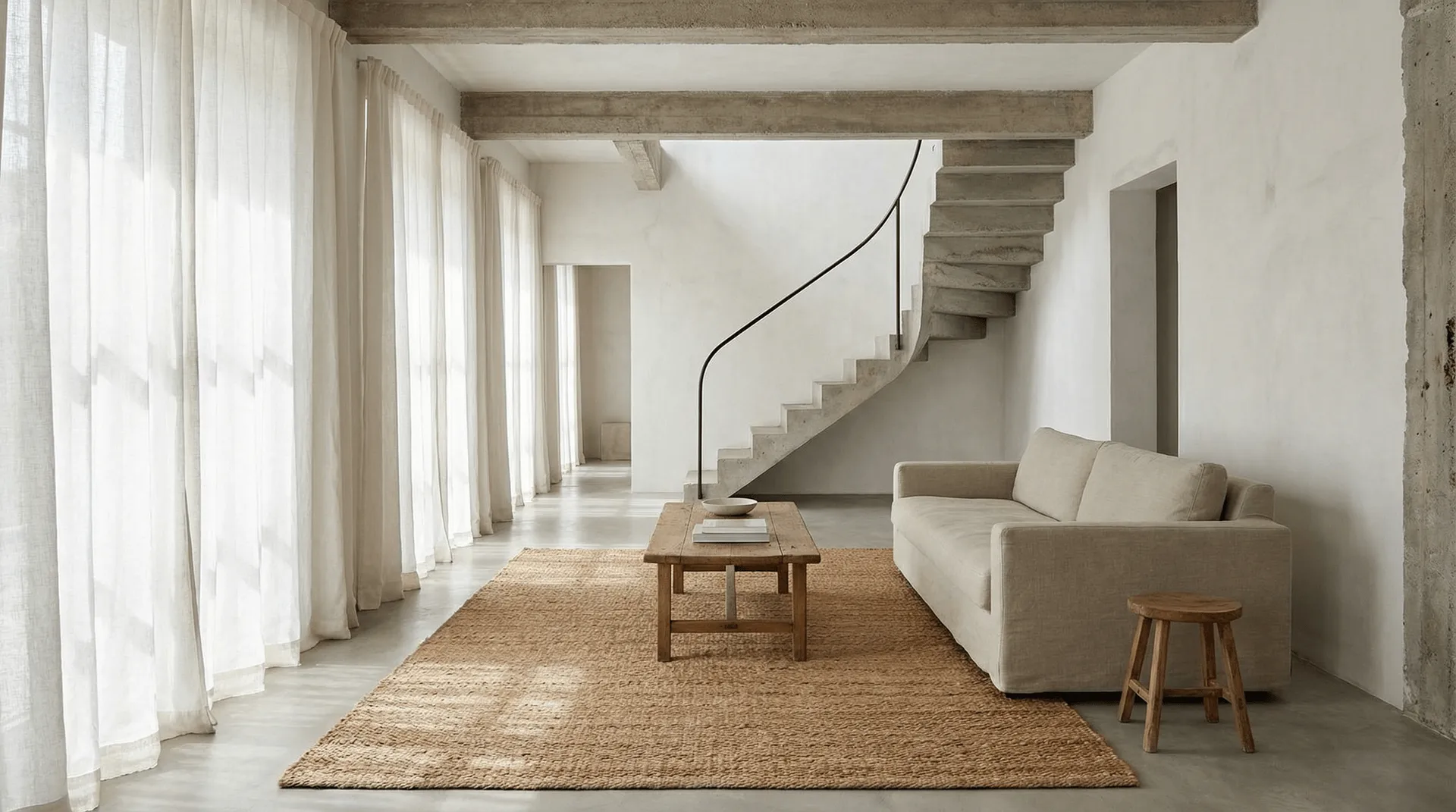 Jute Plain teppe, Natural, 250x350 cm Classic Collection