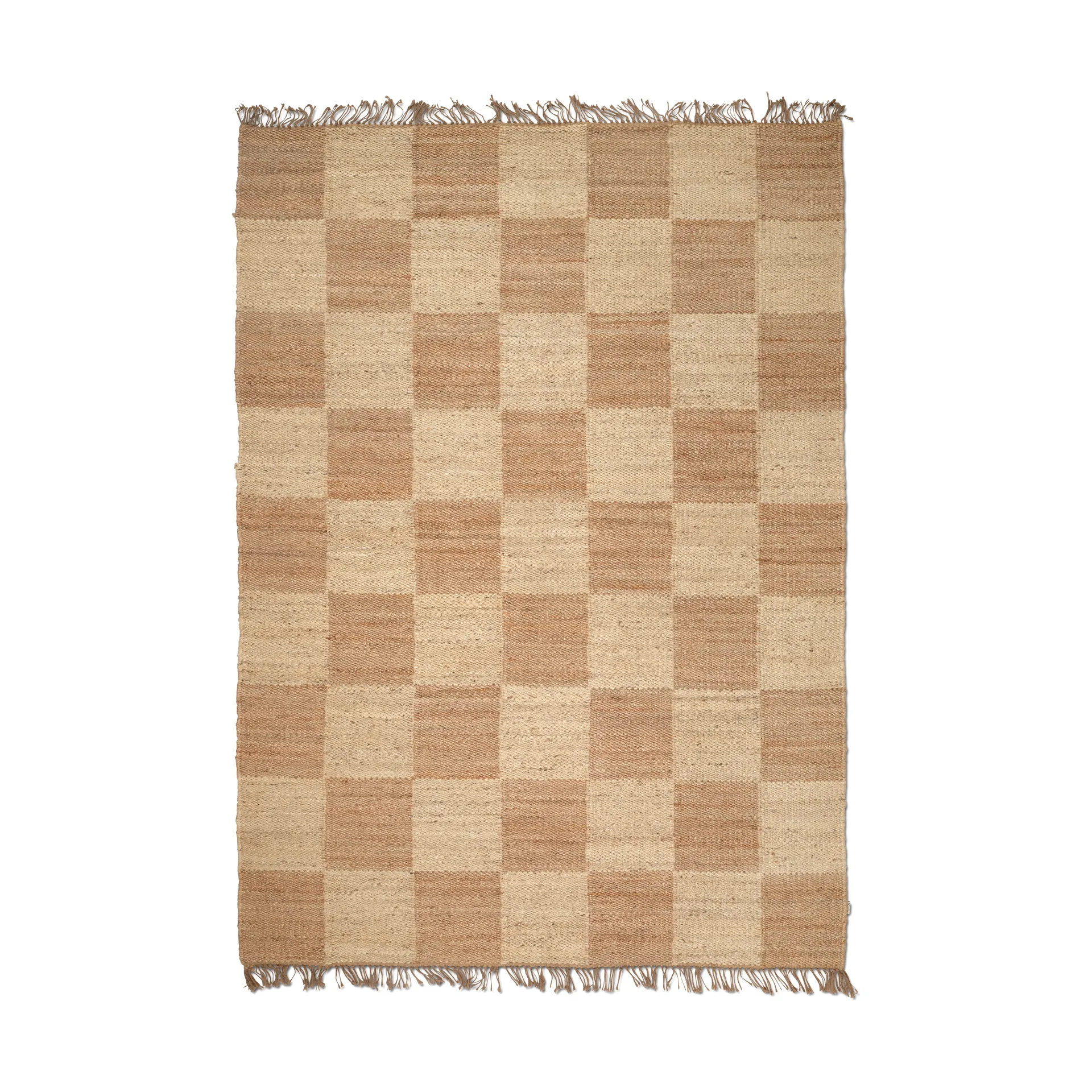 Jute Squares teppe, Natural, 170x230 cm Classic Collection