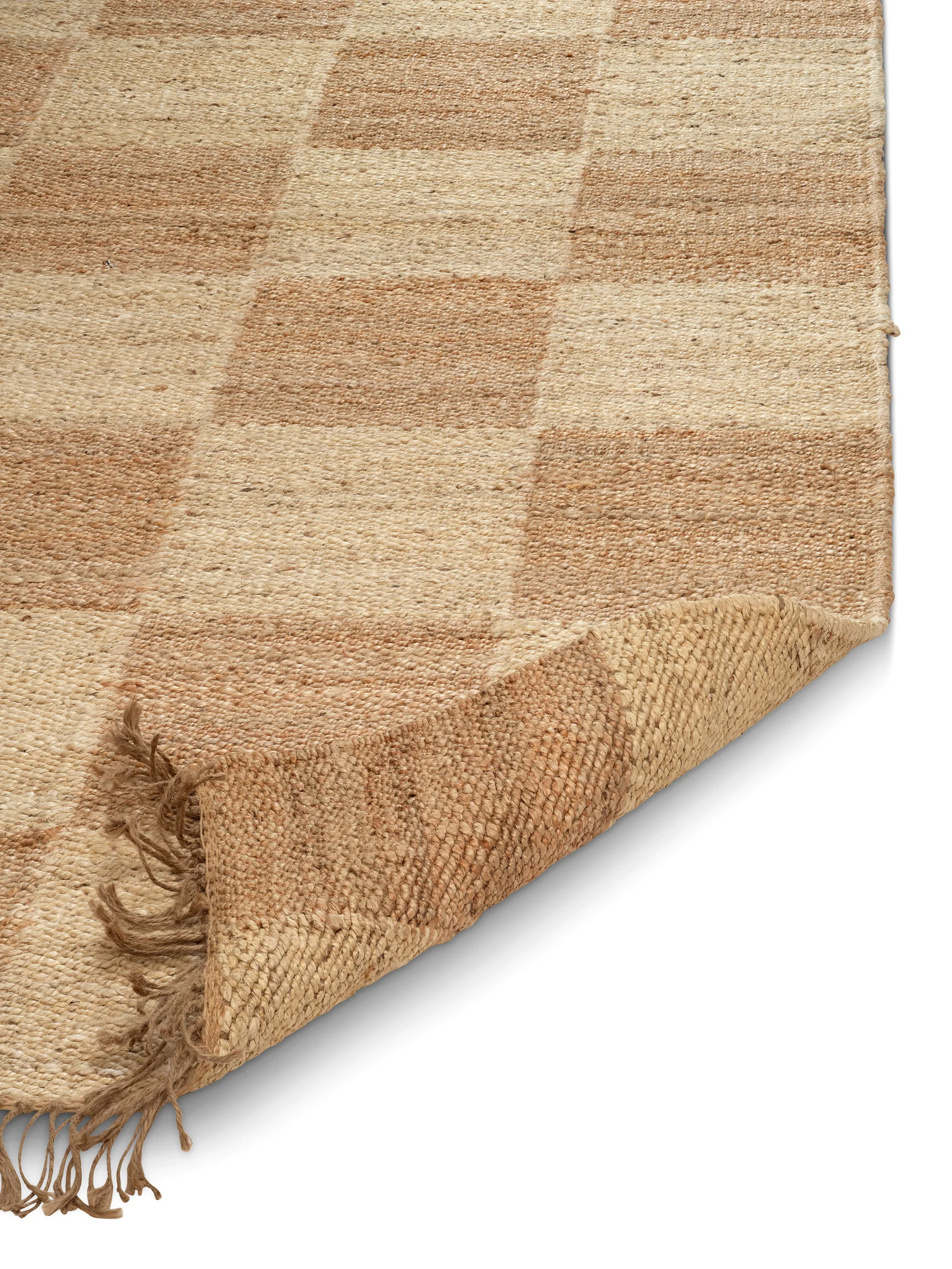 Jute Squares teppe, Natural, 200x300 cm Classic Collection