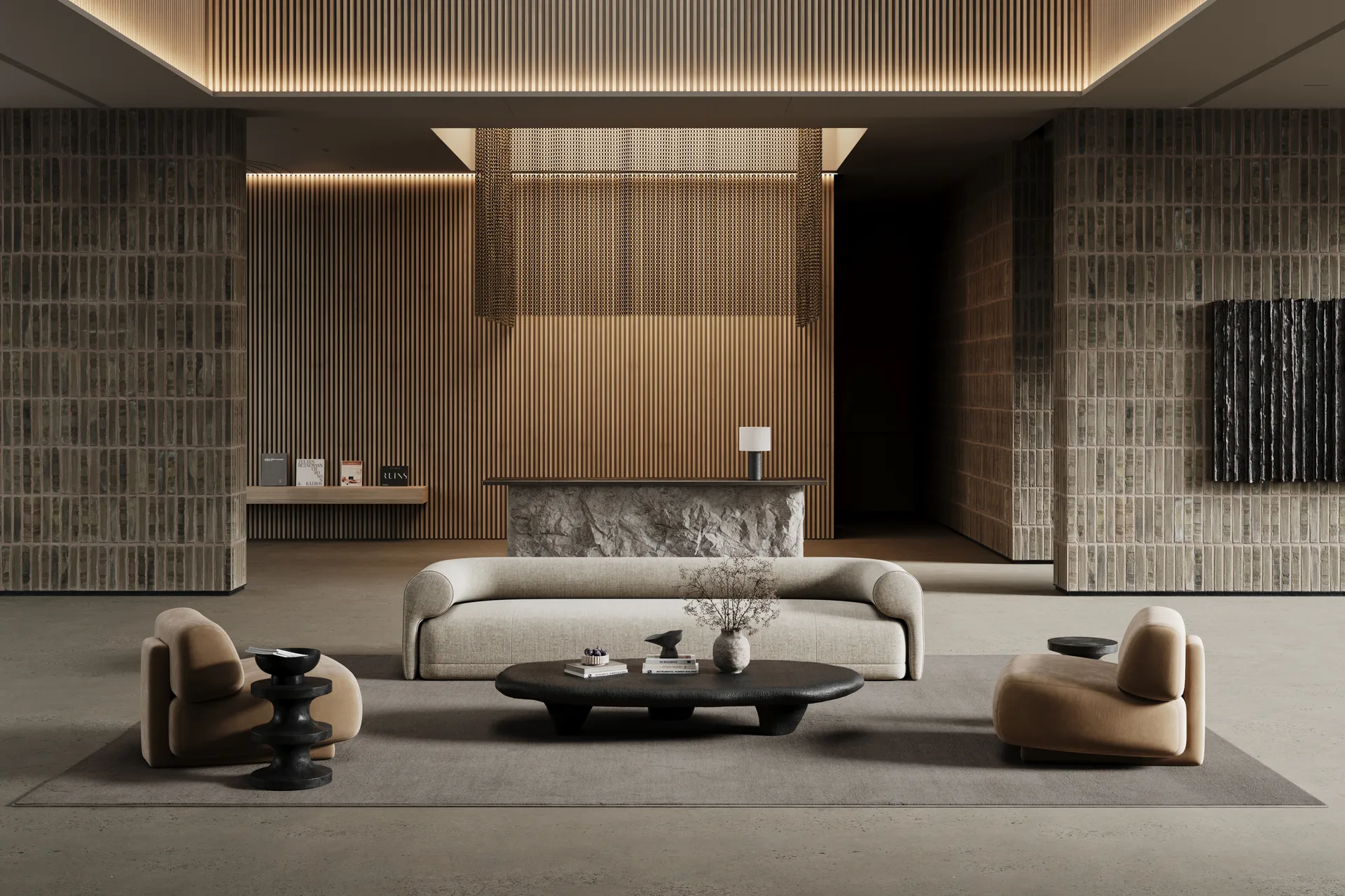 Lobby teppe, Grå, 200x200 cm Classic Collection