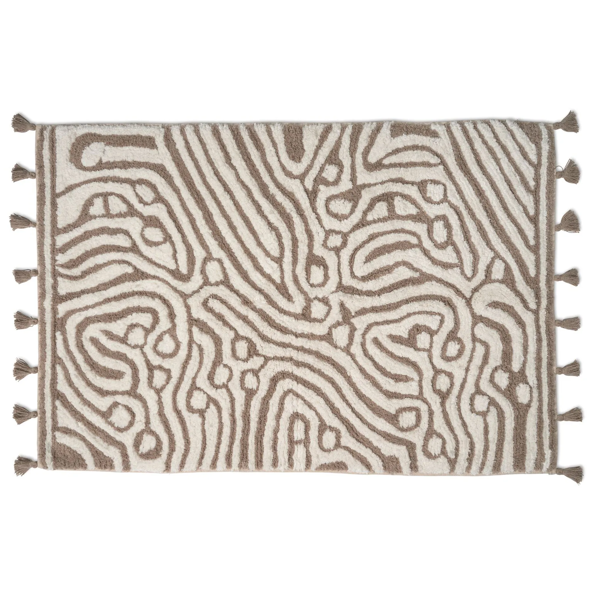 Maze baderomsmatte 60 x 90 cm, Simply taupe-hvit Classic Collection