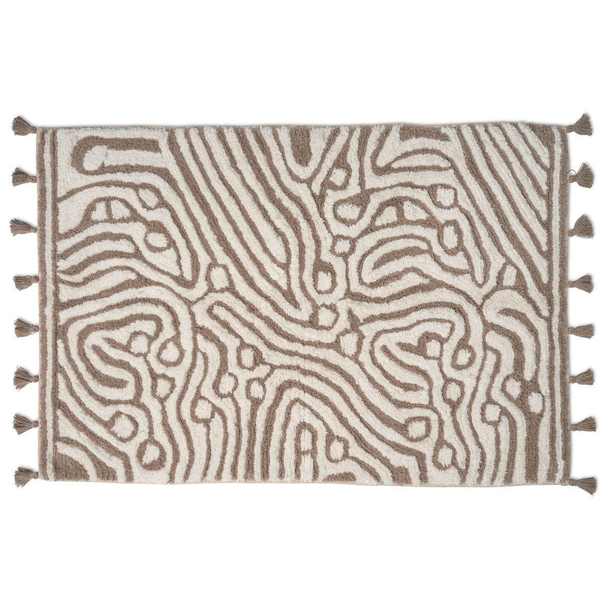 Bilde av Classic Collection Maze baderomsmatte 60 x 90 cm Simply taupe-hvit