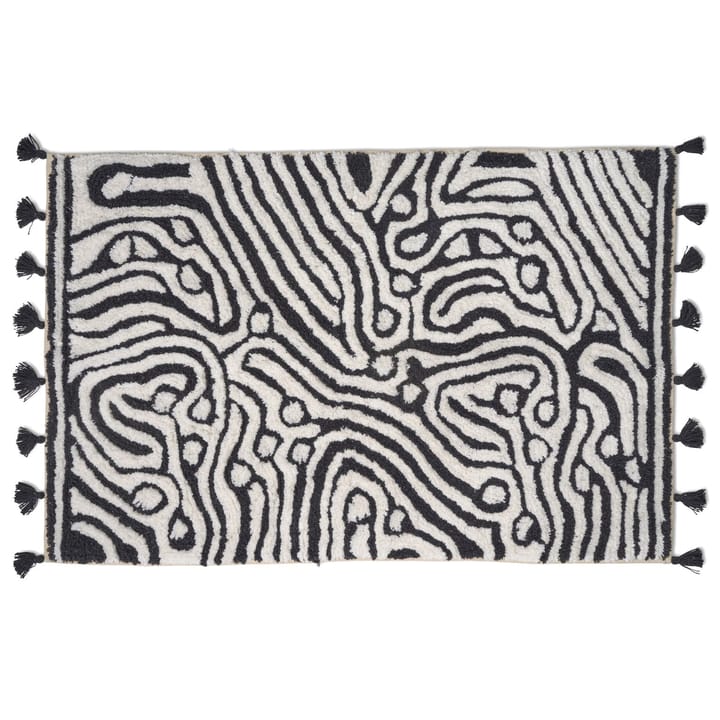 Maze baderomsmatte 60 x 90 cm - Svart-hvit - Classic Collection