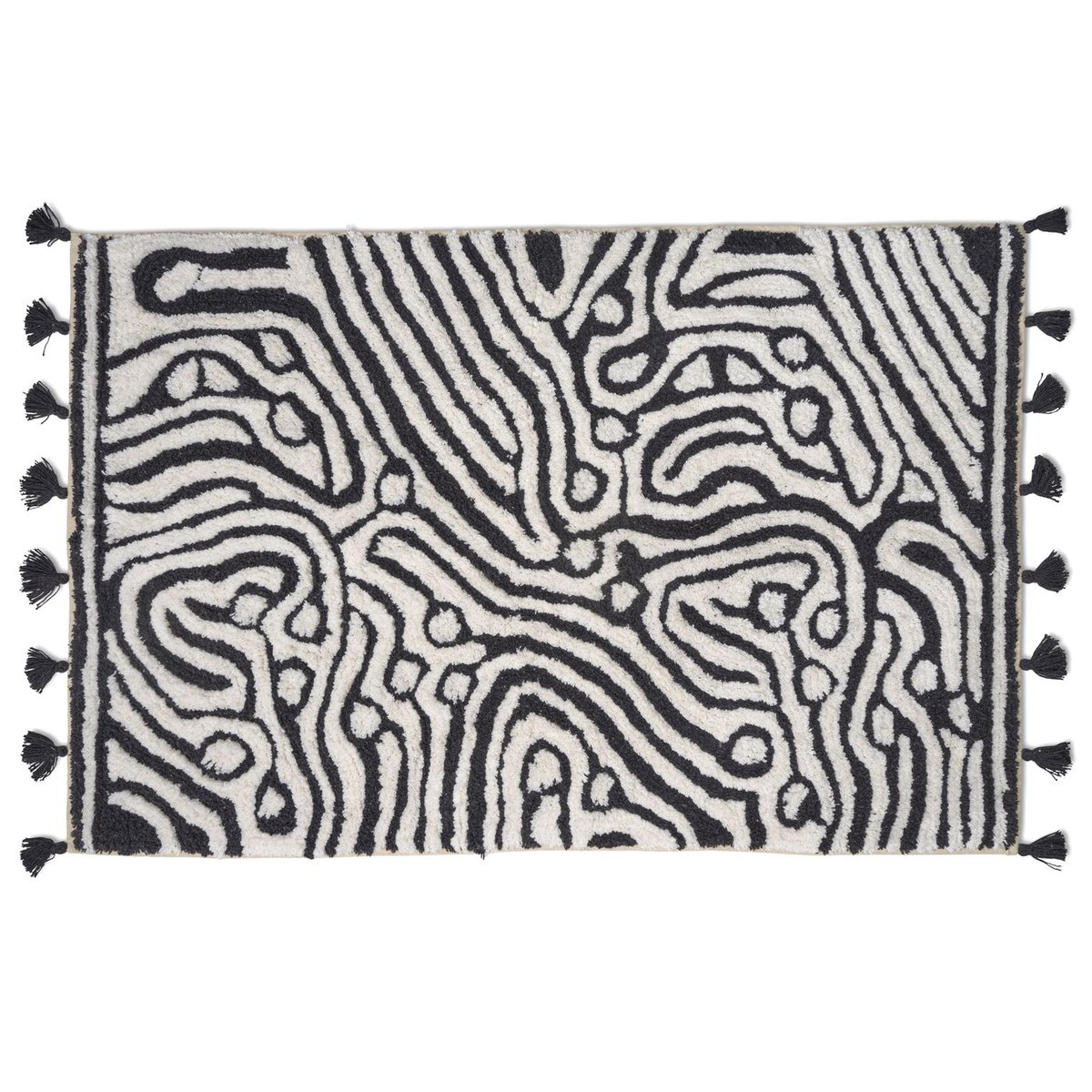 Bilde av Classic Collection Maze baderomsmatte 60 x 90 cm Svart-hvit