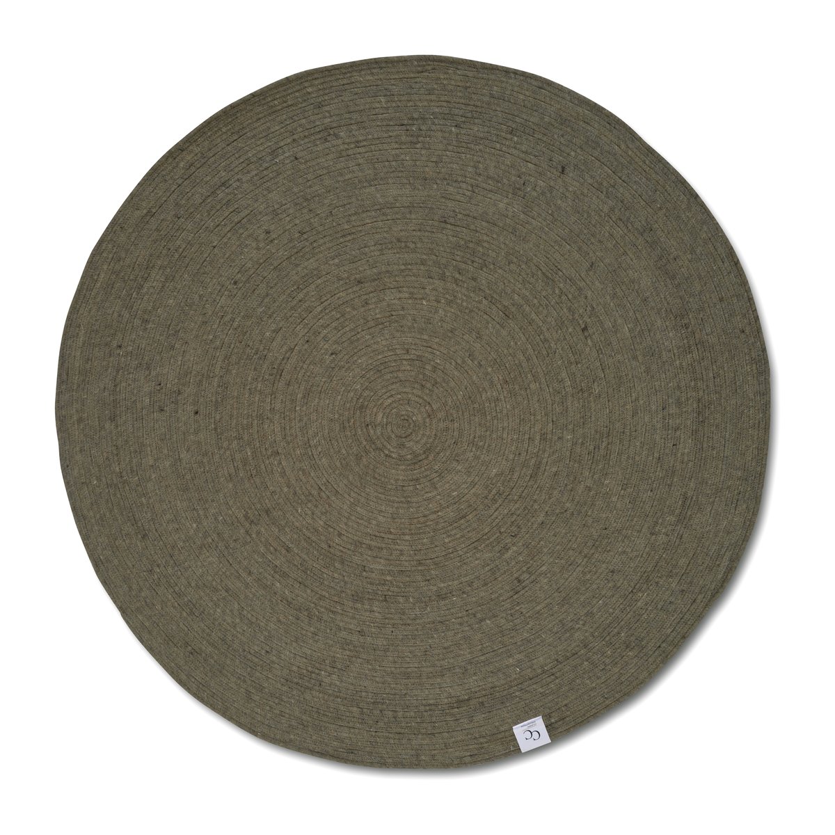 Merino ullteppe rund Ø160 cm Dark green