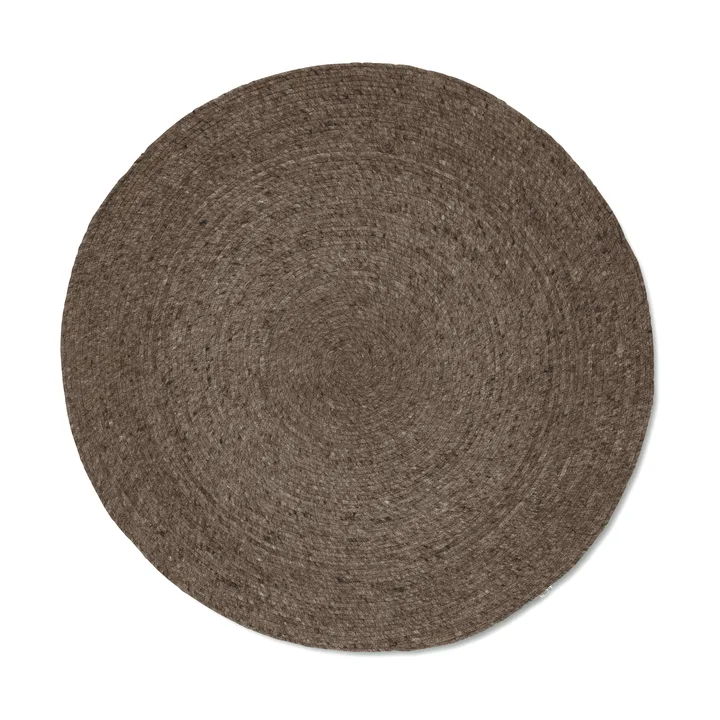Merino ullteppe rund Ø200 cm - Brun - Classic Collection