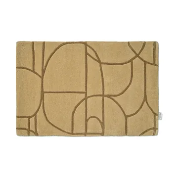 Modern Abstract dørmatte 60x90 cm - Mustard - Classic Collection