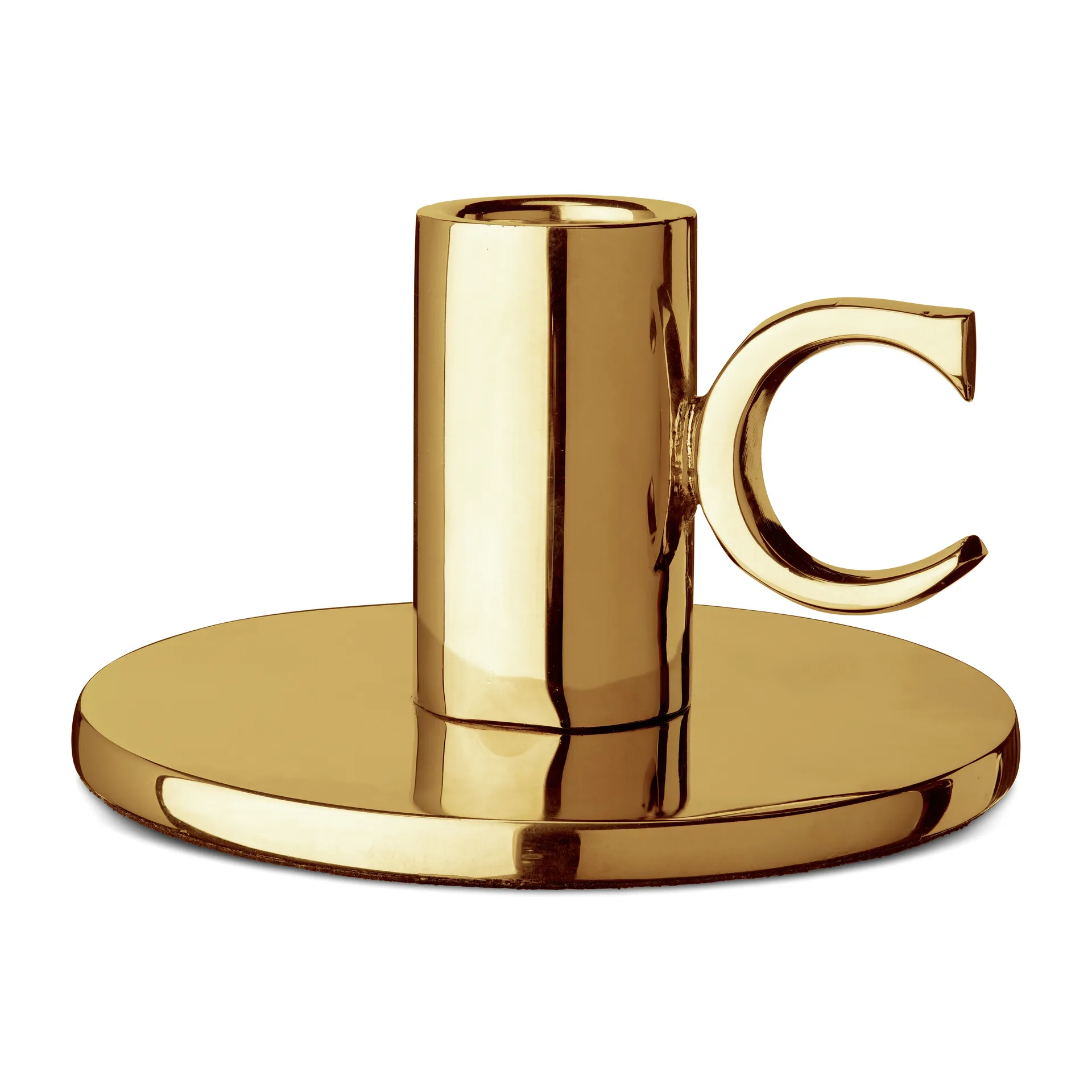 Monogram lysestake 6 cm, Messing Classic Collection