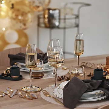 Moon glassunderlag 4-pakning - Messing - Classic Collection