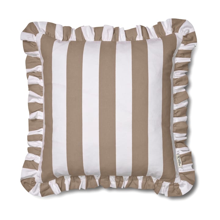 Putetrekk Ruffle Stripes 50x50 cm, Beige Classic Collection
