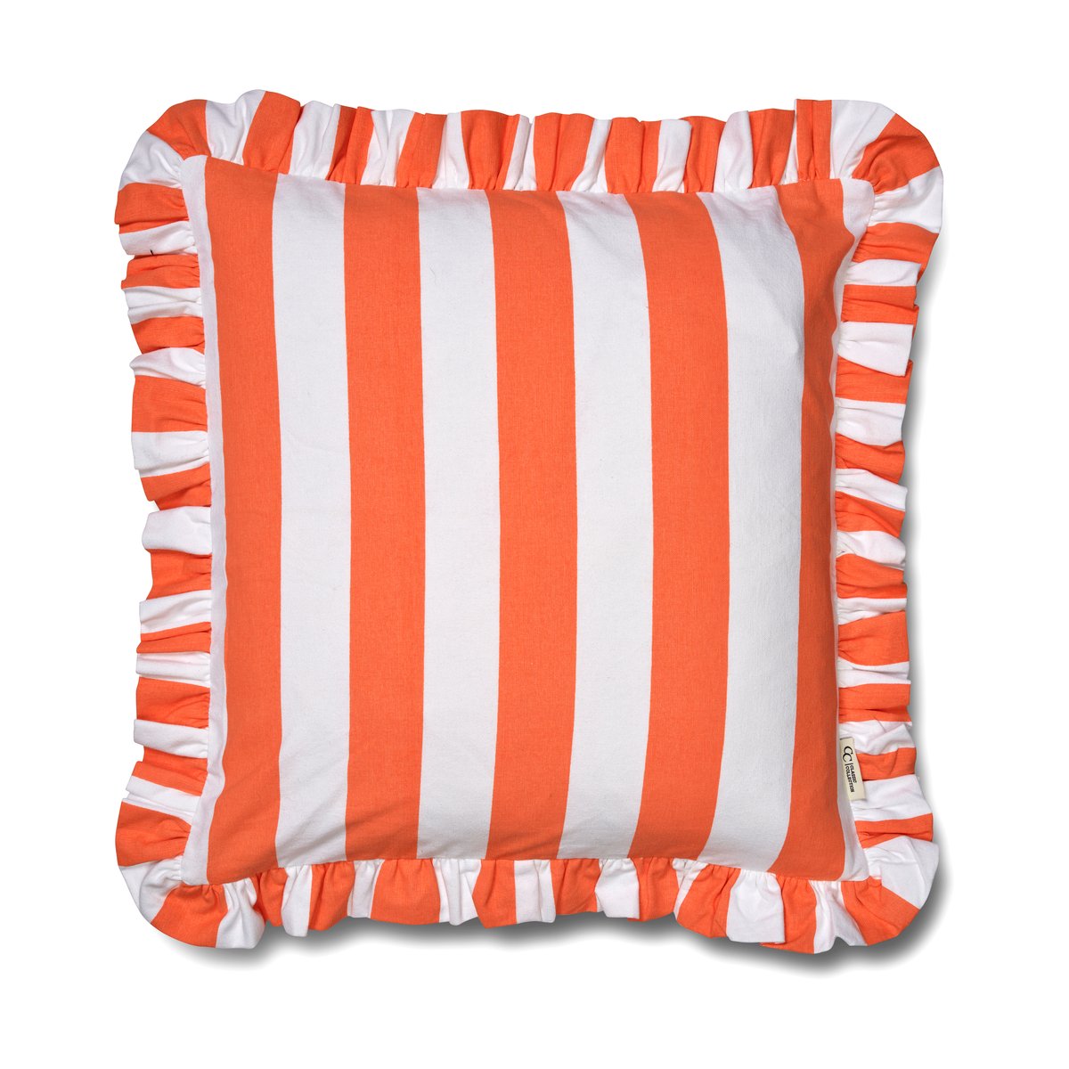 Classic Collection Putetrekk Ruffle Stripes 50x50 cm Coral