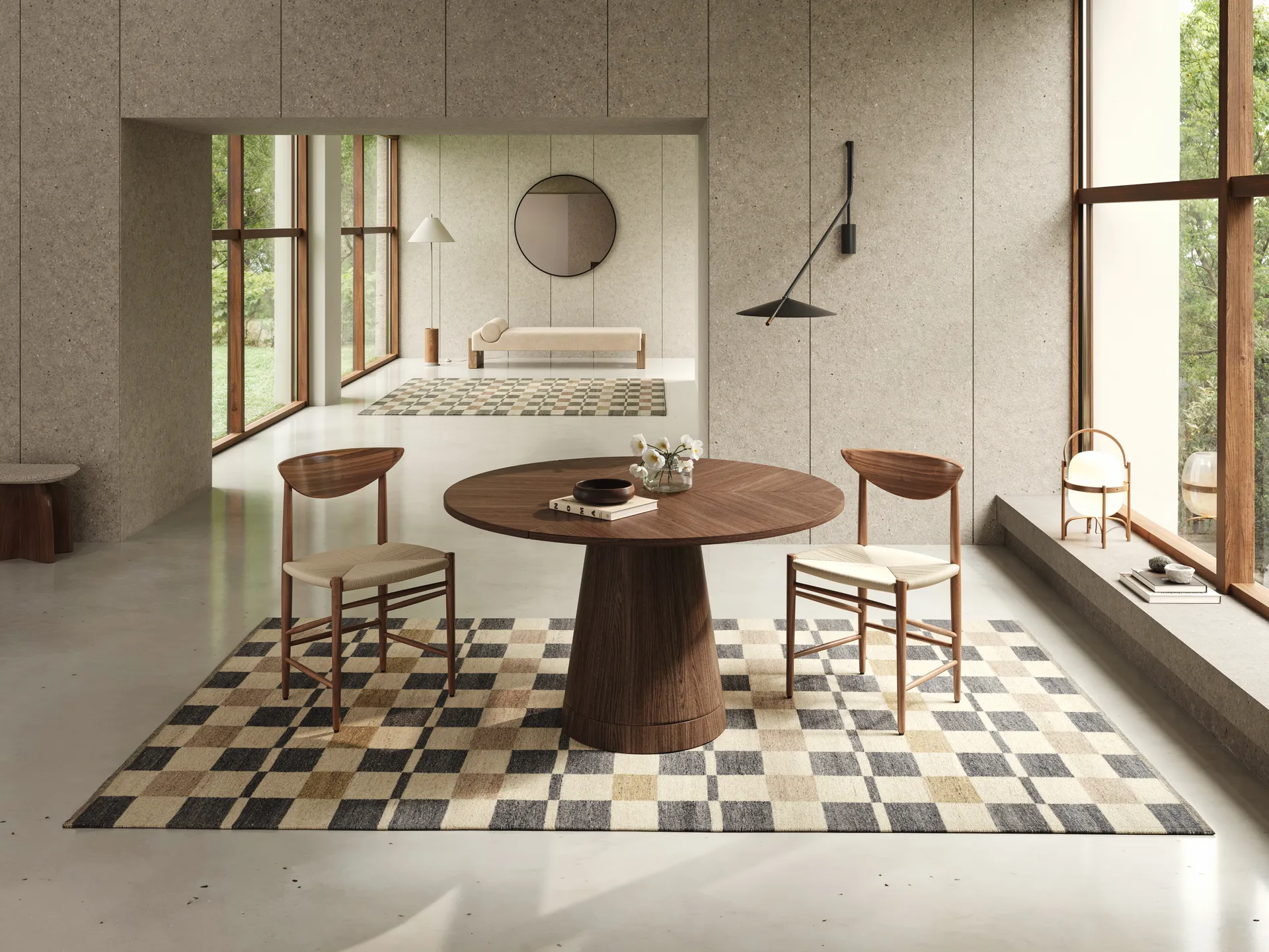 Rutvik teppe, Blå, 250x350 cm Classic Collection