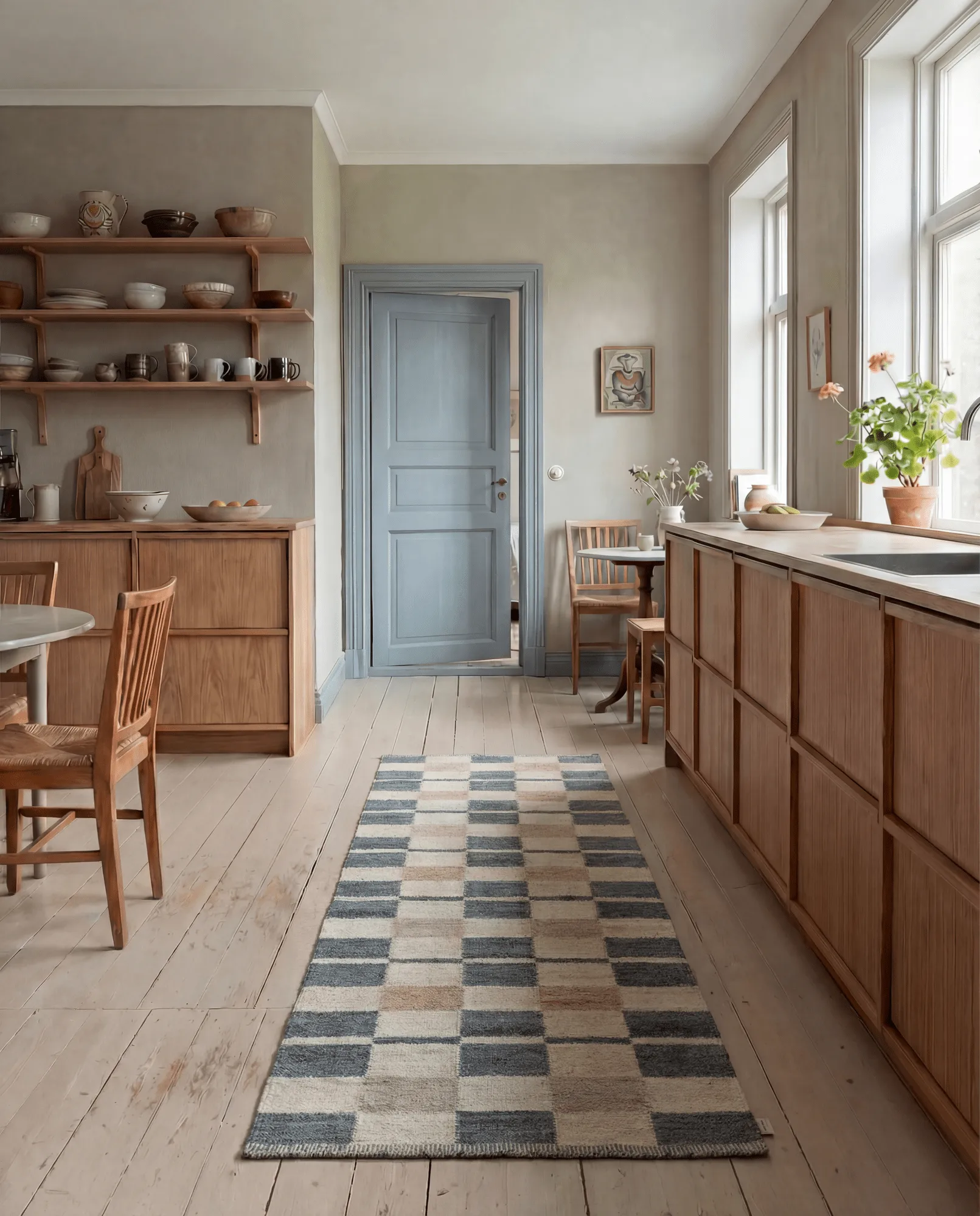 Rutvik teppe, Blue, 80x250 cm Classic Collection
