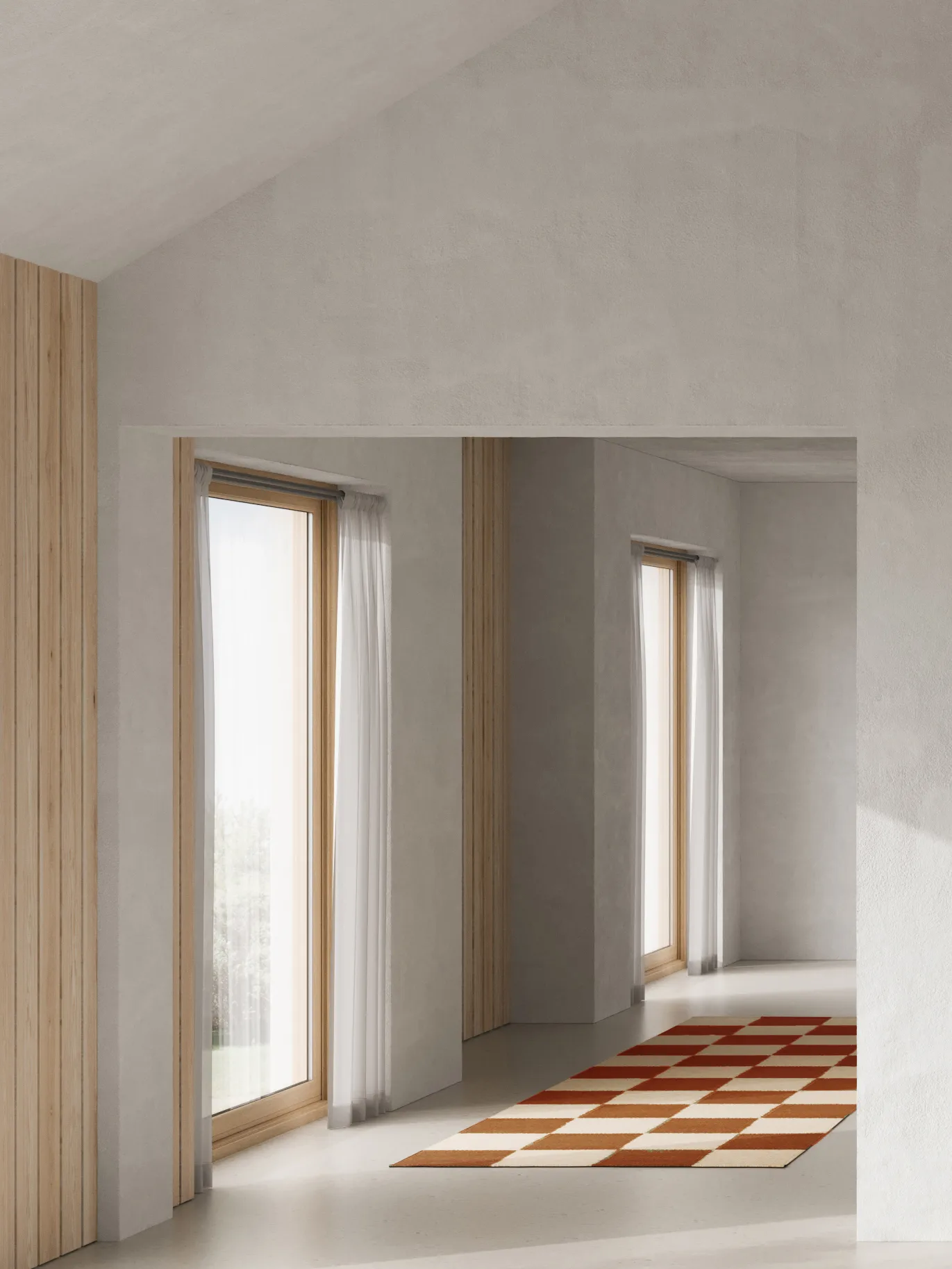 Square løper, Brown-natur, 80x200 cm Classic Collection