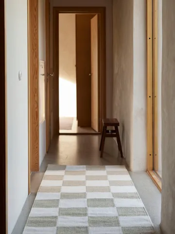 Square løper - Hvit-natur, 80x200 cm - Classic Collection