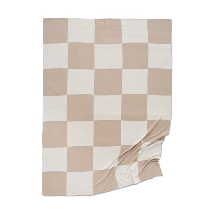 Square pledd 130x170 cm - Beige-hvit - Classic Collection