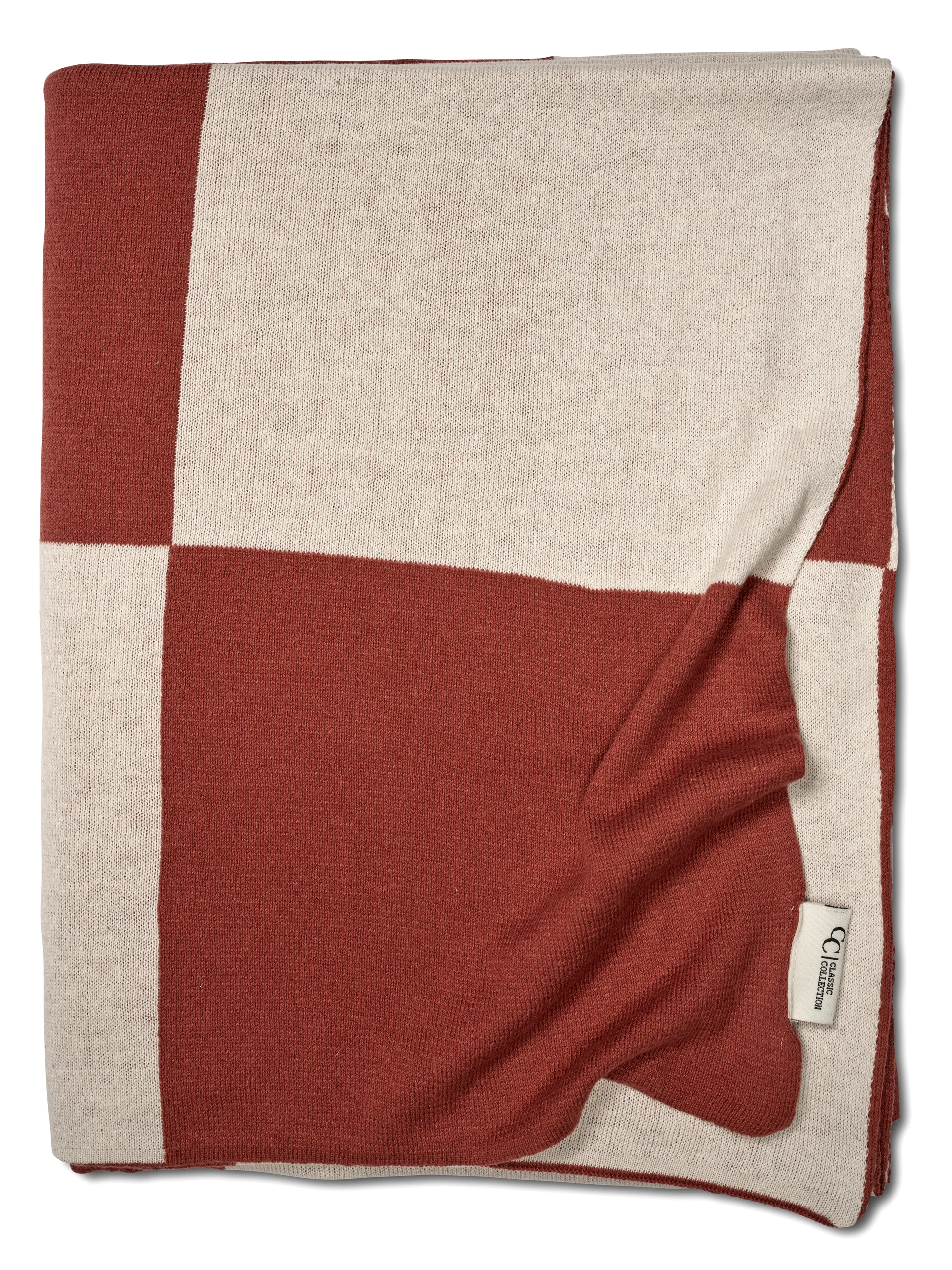 Square pledd 130x170 cm, Mørk Brown Classic Collection