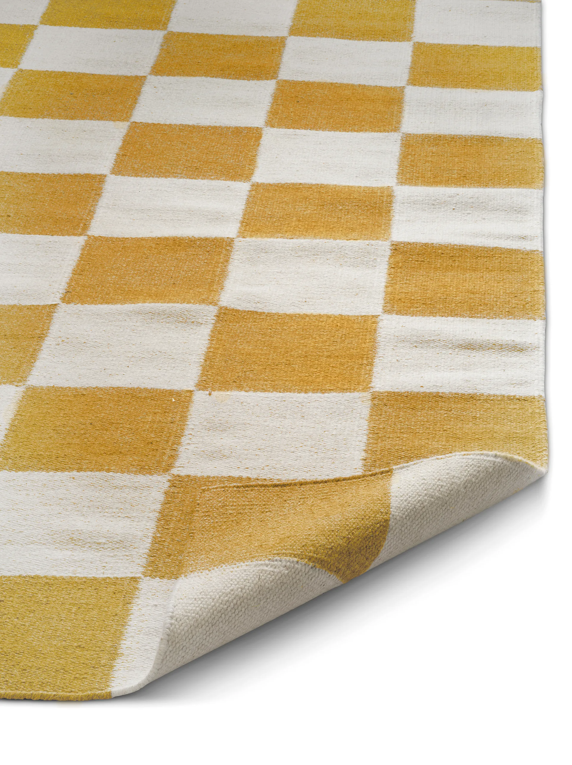 Squares teppe, White-yellow, 300x400 cm Classic Collection