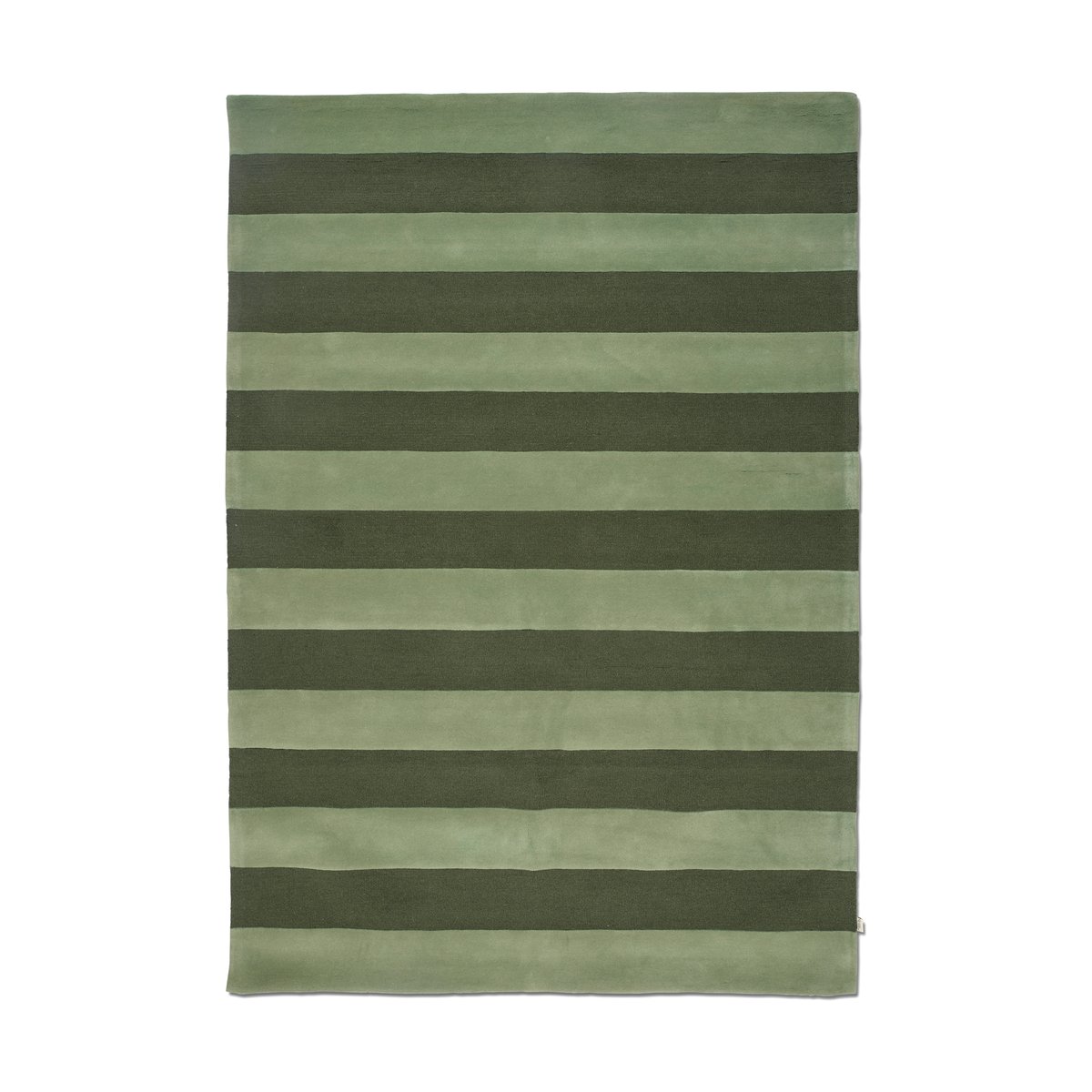 Stripe Boucle teppe grønn
