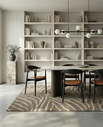 Zebra gulvteppe 250x350 cm - Beige, 200x300 cm - Classic Collection