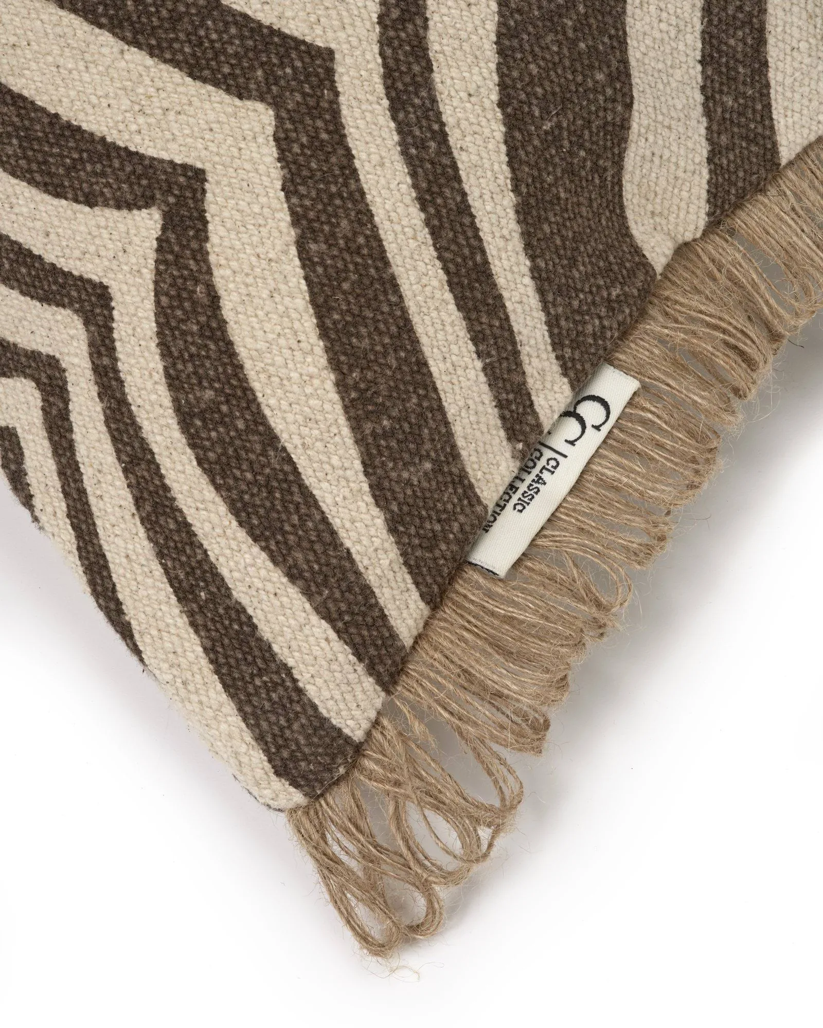 Zebra pute, Brun-natur, 50x50 cm Classic Collection