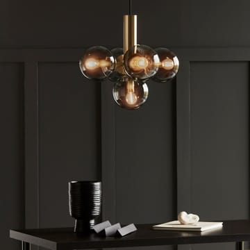 Avenue 43 taklampe - Messing røykfarget glass - CO Bankeryd
