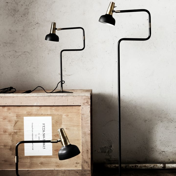 Ray bordlampe, Sort, nikkeldetaljer CO Bankeryd