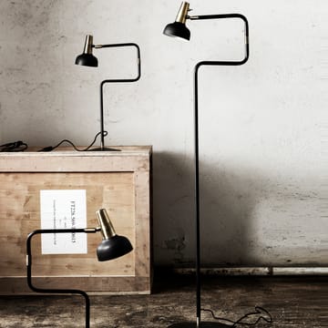Ray gulvlampe - svart-messing - CO Bankeryd