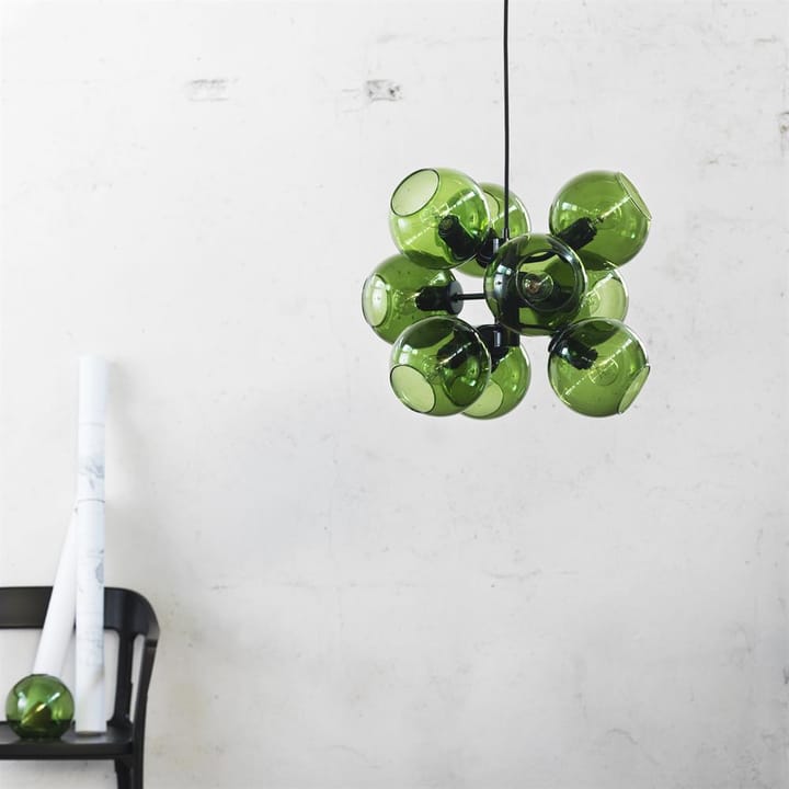 Tage taklampe, sort-grønt glass CO Bankeryd