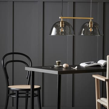 Wendo 70 taklampe røykfarget glass - Messingfinish - CO Bankeryd